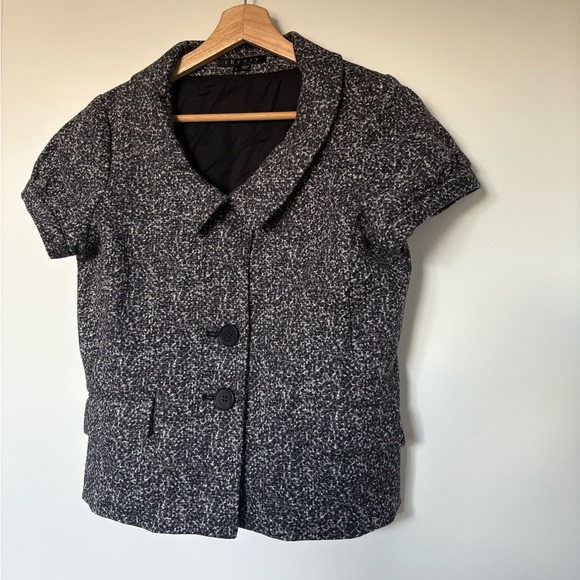 Theory Rarias Tweed Cap Sleeve Blazer | Size 6 - Picture 2 of 7